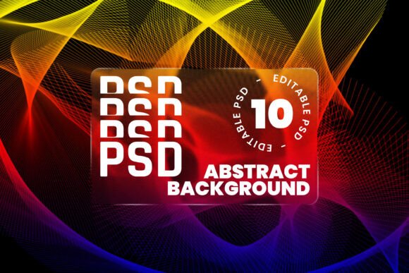 Abstract Lines Wallpaper Bundle PSD Set: Dynamic Backgrounds for Modern Creators