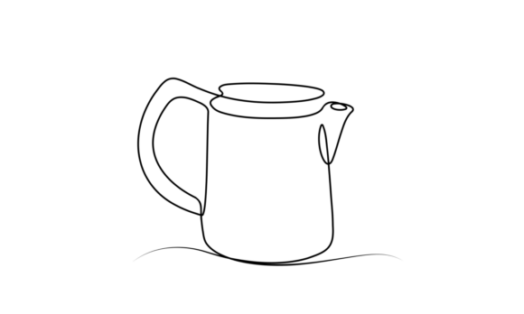 Animated One Line Drawing of Coffee Pot: A Minimalist Masterpiece