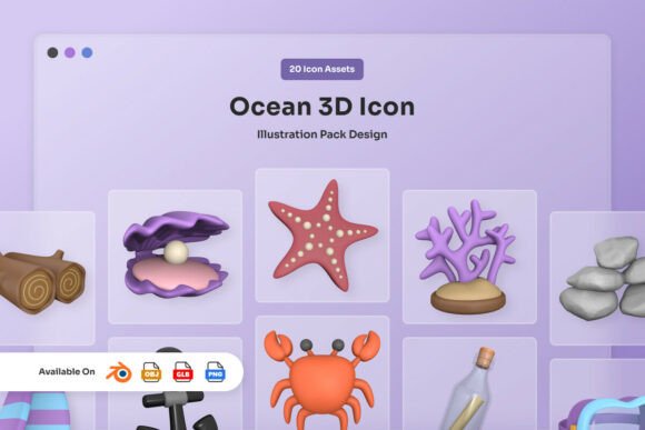 Bring the Coast to Life: A 3D Icon Set for Modern Projects
