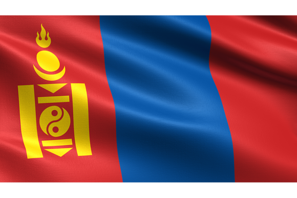 Bring Your Designs to Life with the Mongolia Flag, Waving Fabric Texture