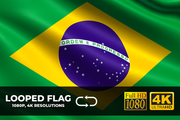 Bring Your Projects to Life with Brazil Looping Flag 4K Resolution