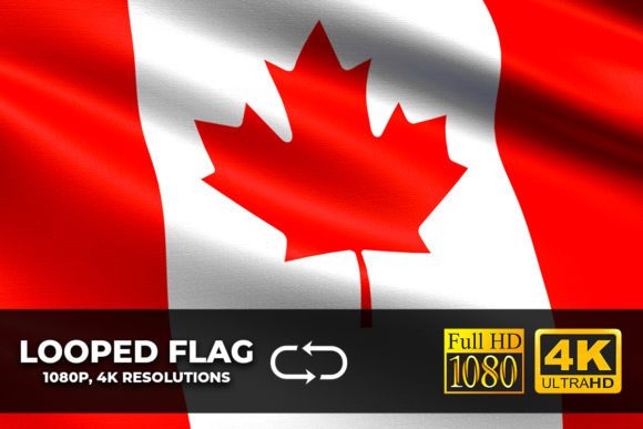 Canada Looping Flag 4K Resolution: Elevate Your Visuals