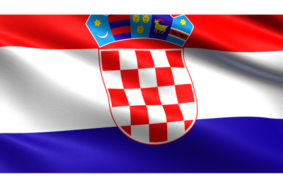 Croatia Flag Waving Fabric Texture: Realistic 4K Design Asset