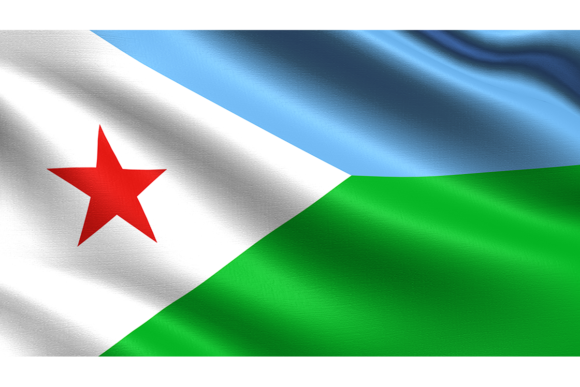 Djibouti Flag: Waving Fabric Texture for Dynamic Design