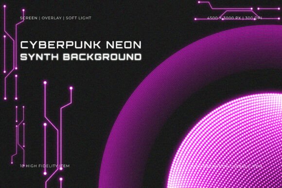 Electrify Your Designs with a Cyberpunk Neon Synth Background