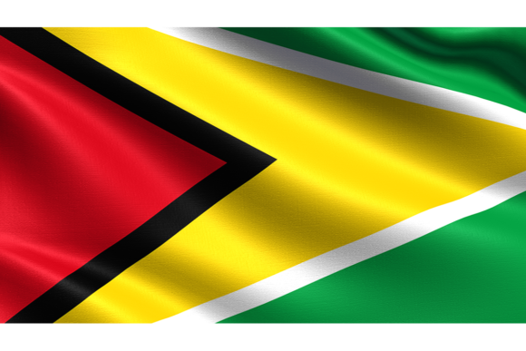 Guyana Flag Waving Fabric Texture: Bring Realism to Your Designs