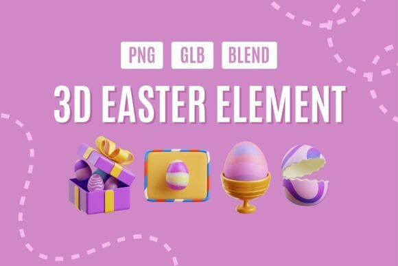 Joyful 3D Easter Wonderland Pack 04: A Fresh Spring Vibe