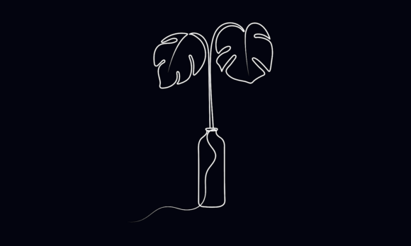 Monstera Leaves: Animated Line Art for Modern Design