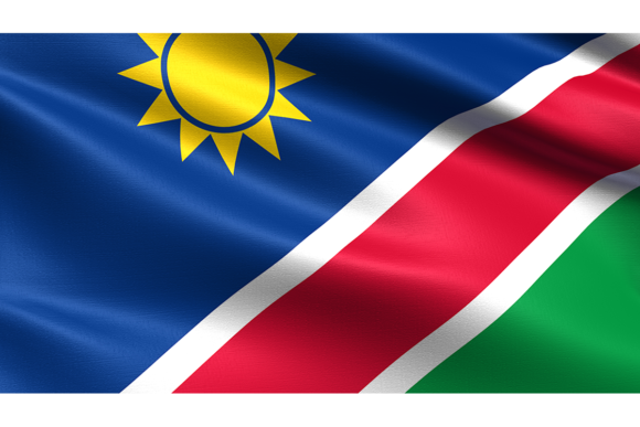 Namibia Flag Waving Fabric Texture: A Designer's Asset