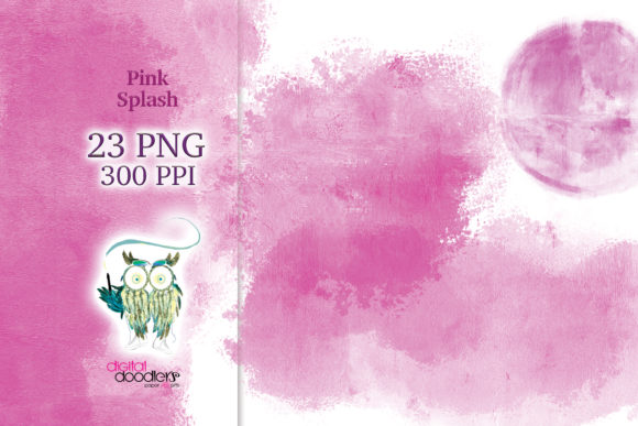 Pink Watercolor Splash Graphics: A Versatile Design Asset