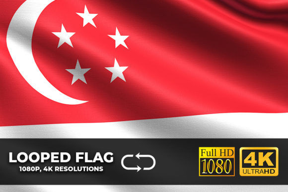 Singapore Looping Flag 4K Resolution: Elevate Your Visual Projects