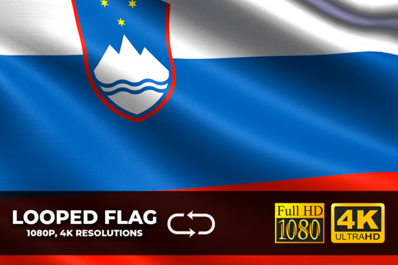 Slovenia Looping Flag 4K Resolution: Elevate Your Visuals