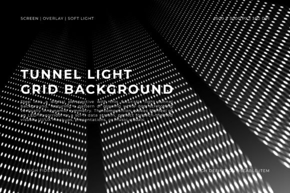Tunnel Light Grid Background: A Futuristic Design Asset