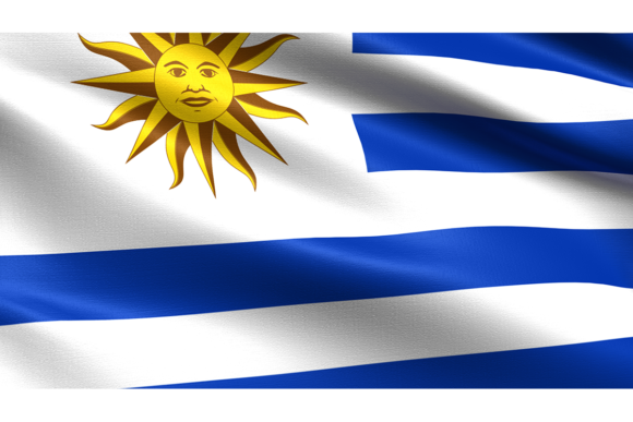 Uruguay Flag: Waving Fabric Texture for Dynamic Designs